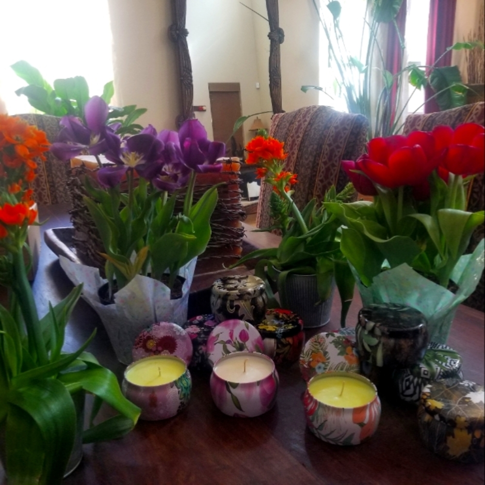 Heavily scented candles